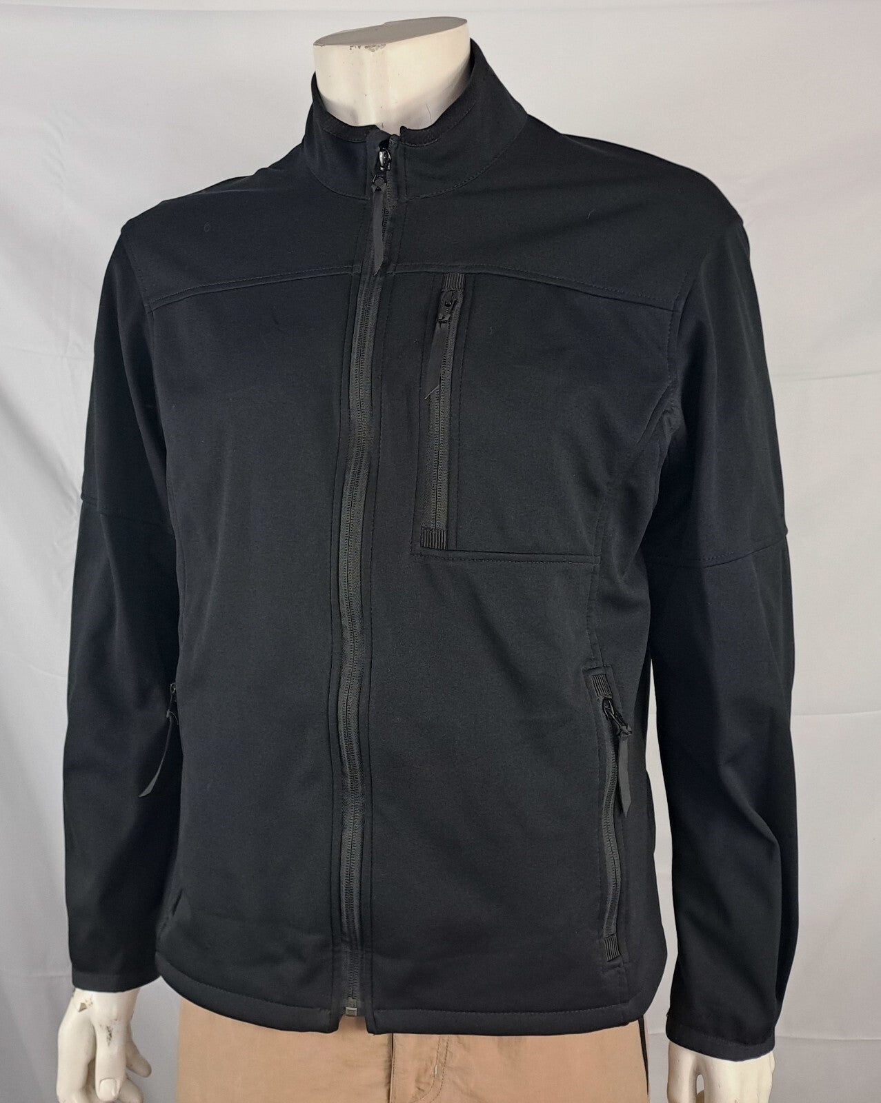 Genuine Surplus German Police Lightweight Softshell Stretch Jacket Black Windpro