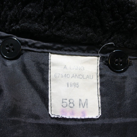 Genuine Surplus French Police Black Jacket, Button off Faux Fur Collar (3149)