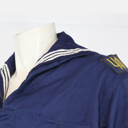 Vintage Cold War Bulgarian Sailors Middy Top Shirt Genuine Surplus 40-42"  (4159