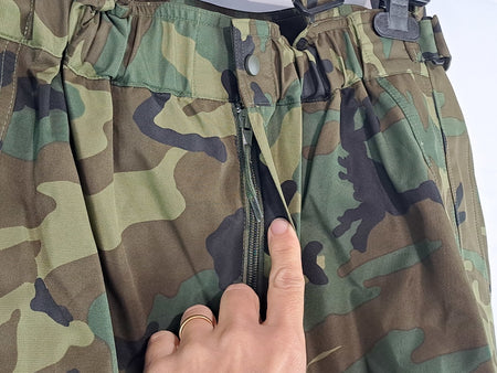 New Genuine Surplus Spanish Military Waterproof Over Trousers Woodland (2539)