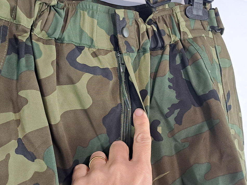New Genuine Surplus Spanish Military Waterproof Over Trousers Woodland (2539)