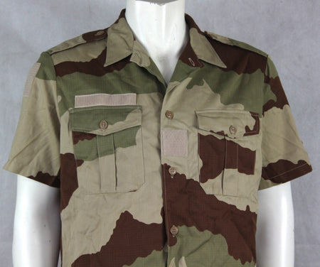 French Army Short Sleeve Shirt CCE Desert Camouflage Genuine Surplus 44cm (3791)
