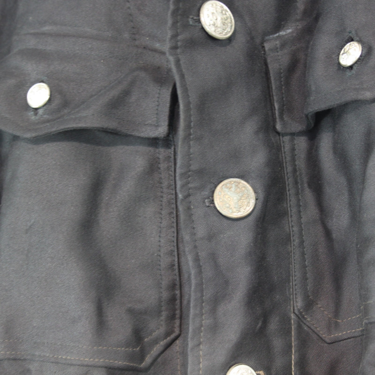 Vintage Dutch Coverall Black 40-42" Chest Genuine Surplus Belted (4169)