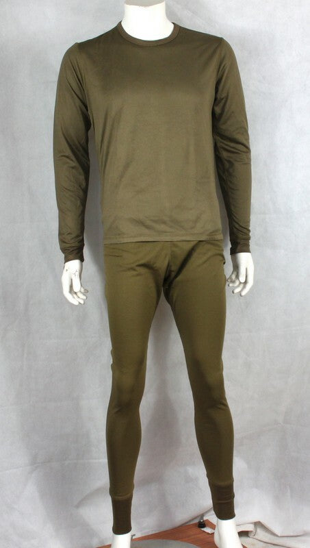 Genuine Surplus British Army Wicking Thermal Top Vest Long Johns Dark Olive G1