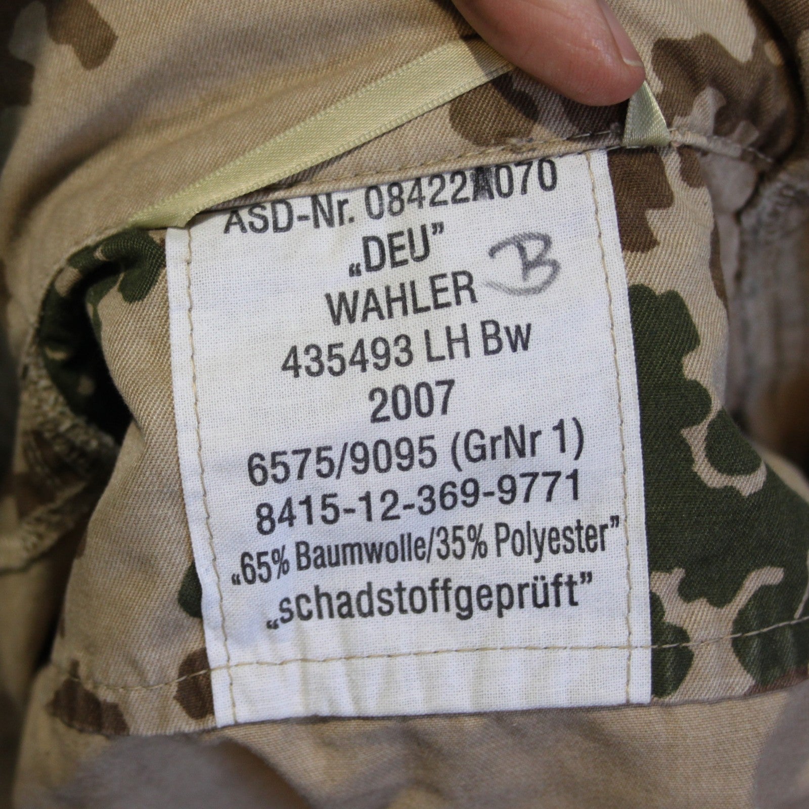 German Army Tropentarn Camo Shirt Flektarn Desert Genuine Surplus 38/40" (4146)