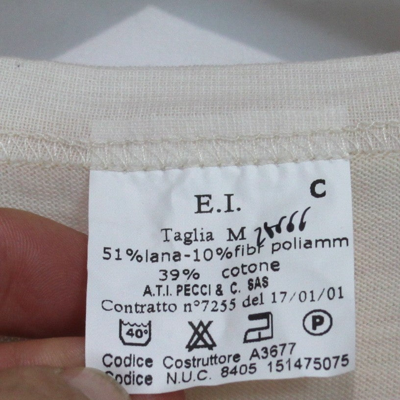 Italian Army Thermal Top Genuine Surplus Cream Military Long Sleeve (3825)