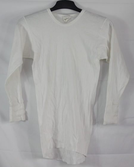 Genuine Surplus British Aircrew Thermal Long Sleeve Top Cotton White