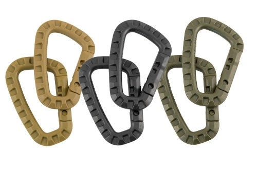 New Tactical Army Carabiners Clip Pair Military MOLLE  Forces Airsoft