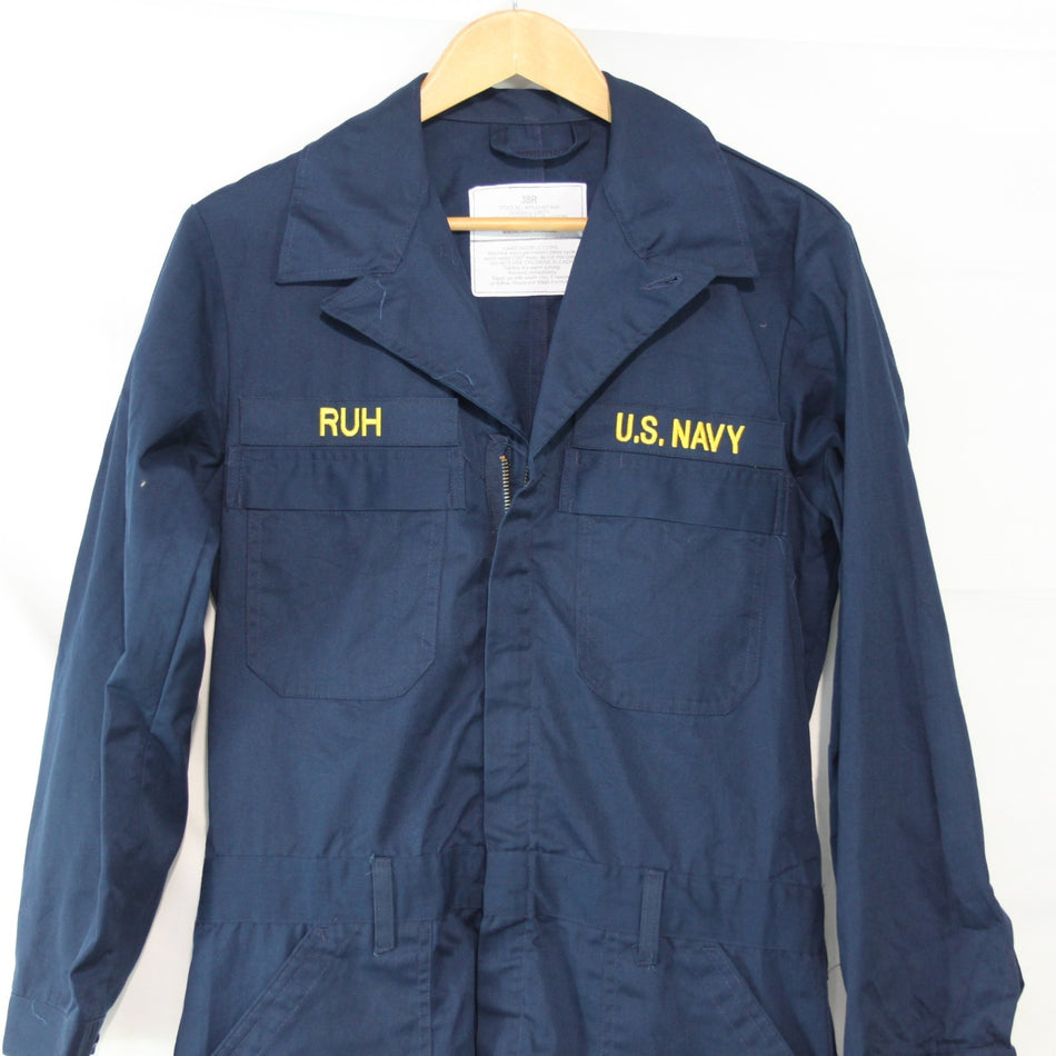 US Navy Military Utility Coverall Overall BadgedGenuine Surplus 38" Chest (3518)