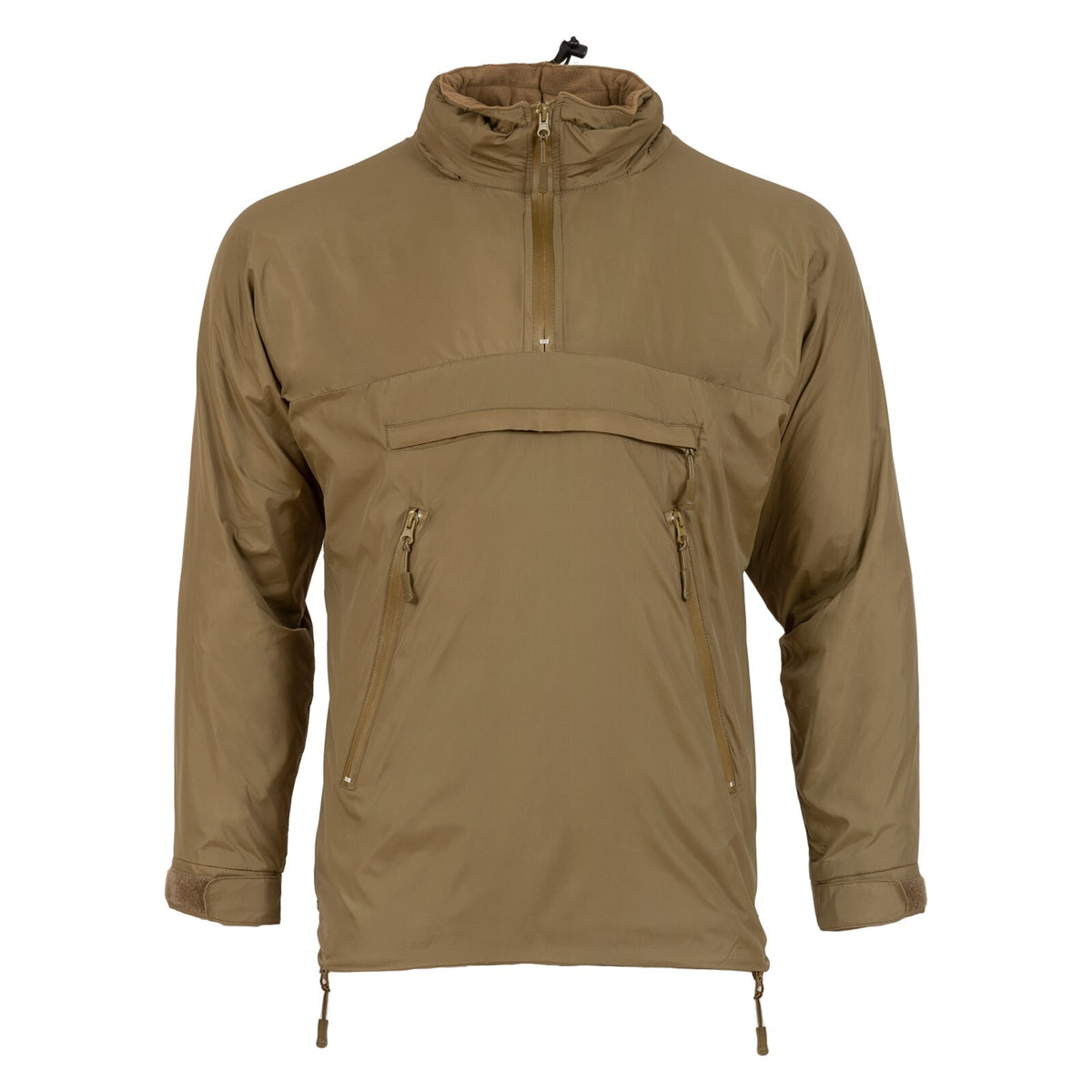 Highlander Halo Smock Lightweight Fleece Lined Pullover Jacket Black Olive Army