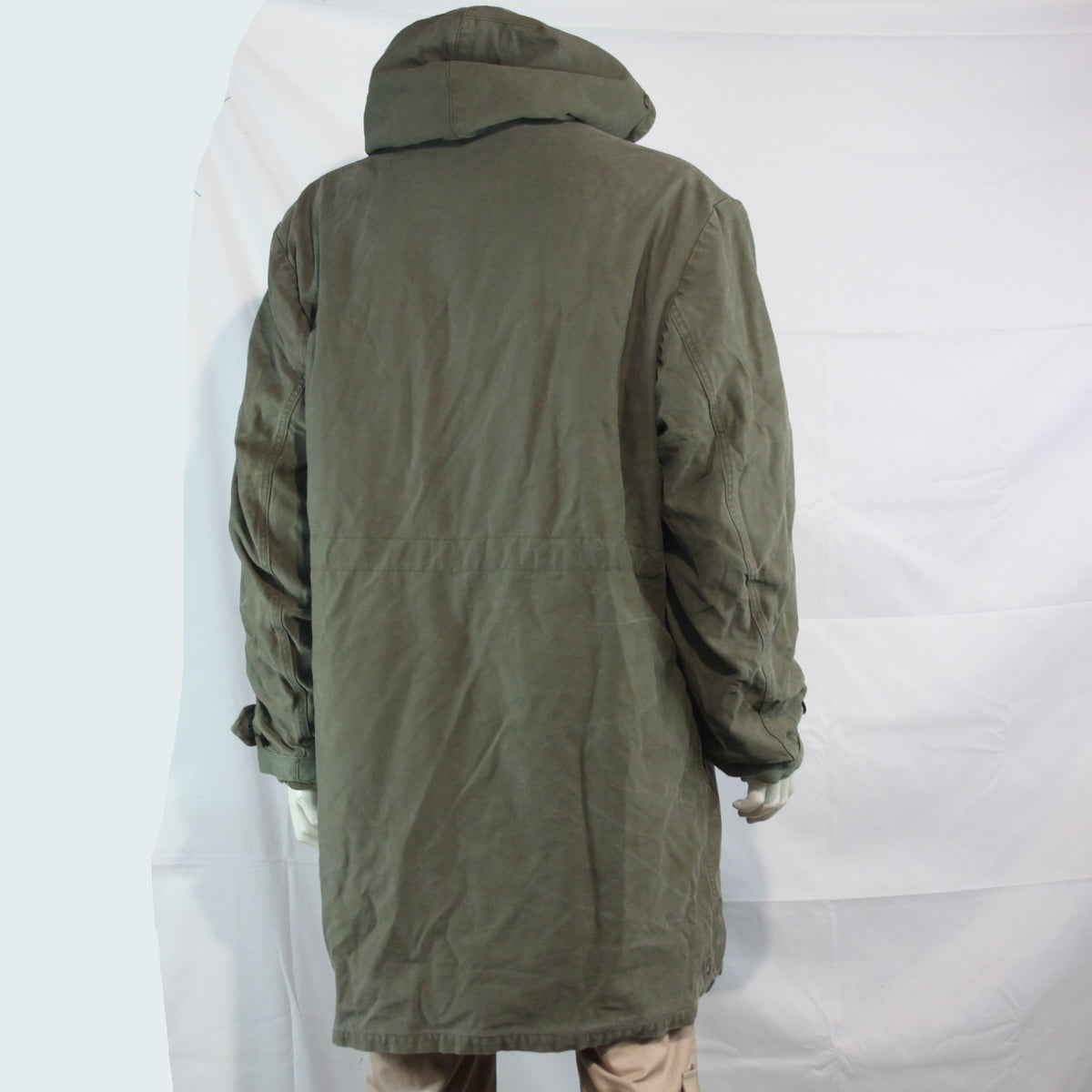 Vintage German Army Olive Parka Genuine Surplus Winter Coat Lined 44-46" (3810)