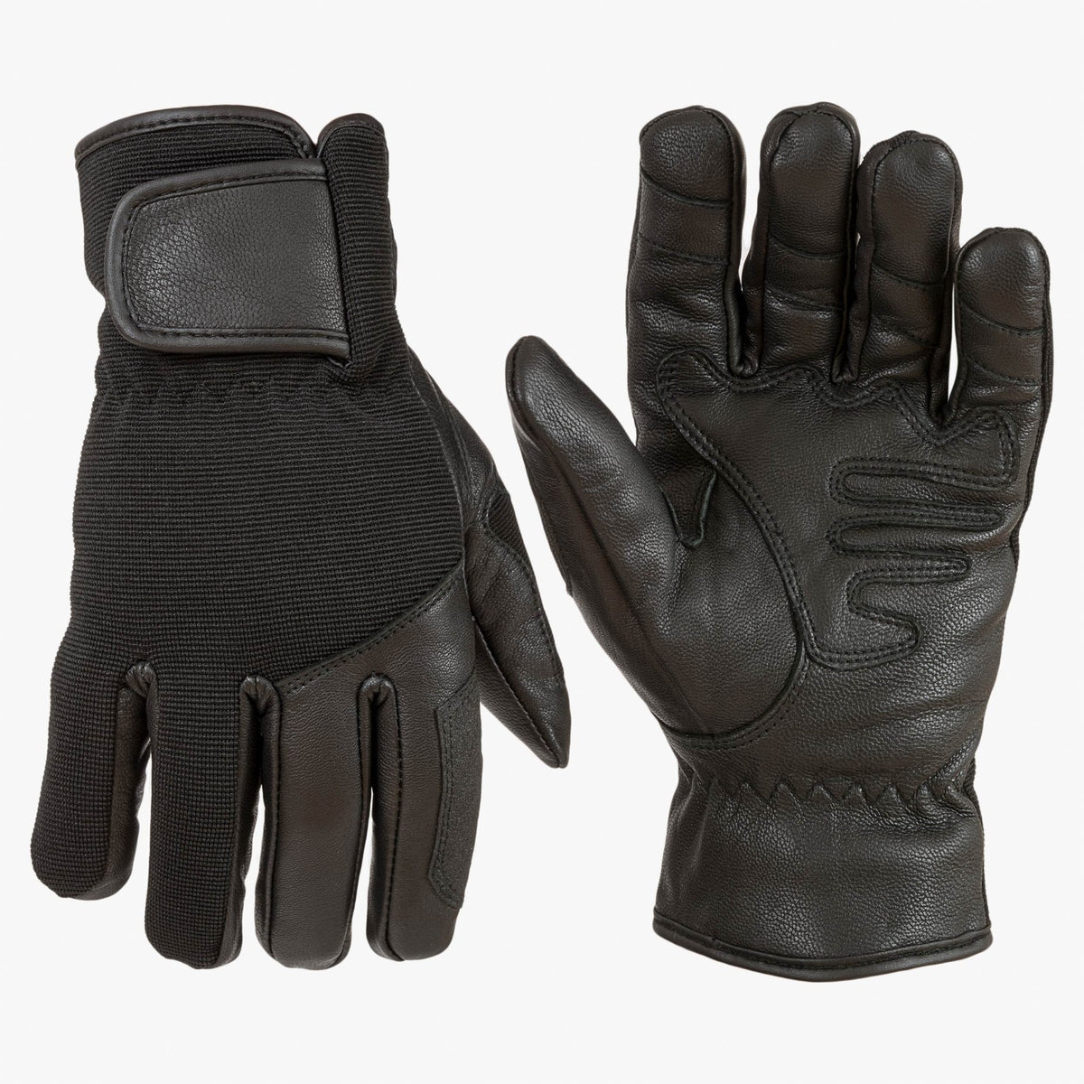 Highlander Leather and Polyester Fully Lined GLoves Spec Ops Black GL033