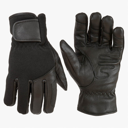 Highlander Leather and Polyester Fully Lined GLoves Spec Ops Black GL033
