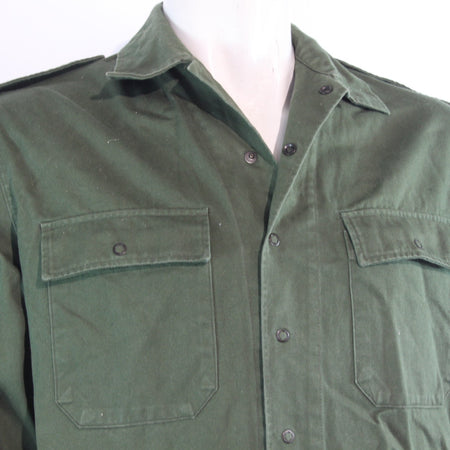 Genuine Surplus Belgian Heavyweight Press Stuf Fasten Field Shirt Olive (4261)