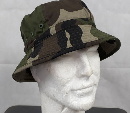 Genuine Surplus French Woodland Boonie Sun Hat Wide Brim Polycotton CCE Camo G1