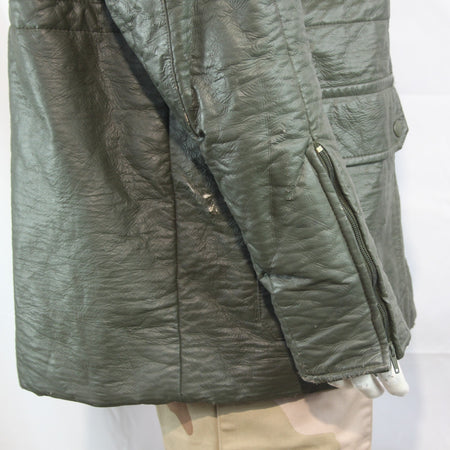 Genuine Surplus French Military Leather Style Cold Weather jacket Olive (3792)