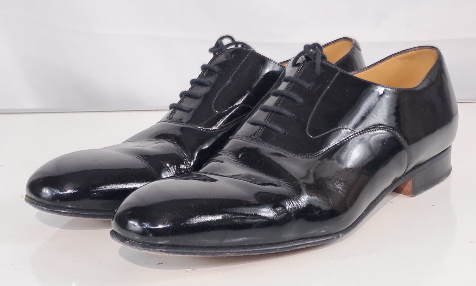 Genuine Surplus British Mens Mess Dress Shoes Formal Black Leather Grade 1 (2410