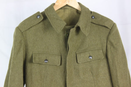 Genuine Surplus Romanian Wool Jacket Ex Army Vintage Small Mens / Womens (3225)