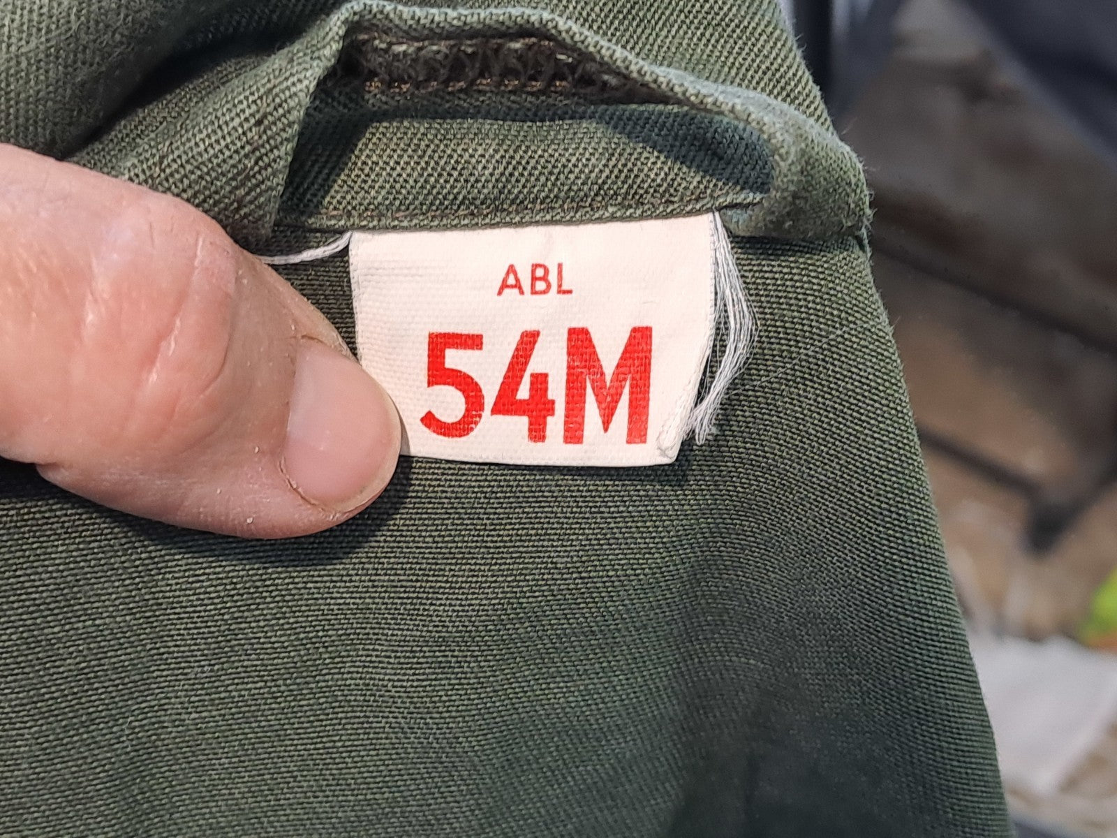 Genuine Surplus Belgian Army Press Stud Fasten Shirt Olive Green 38" (3413)
