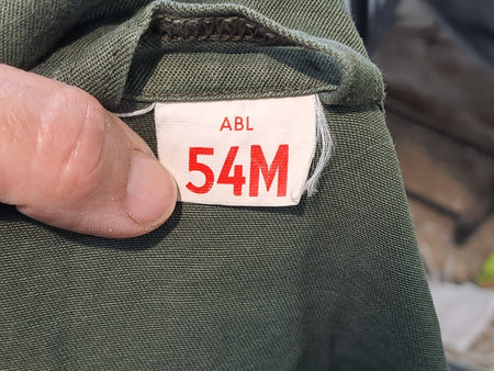 Genuine Surplus Belgian Army Press Stud Fasten Shirt Olive Green 38" (3413)