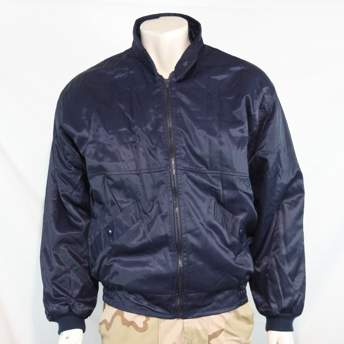 Genuine Surplus French Military Bomber Jacket Pilot Style Navy 44" (3211)