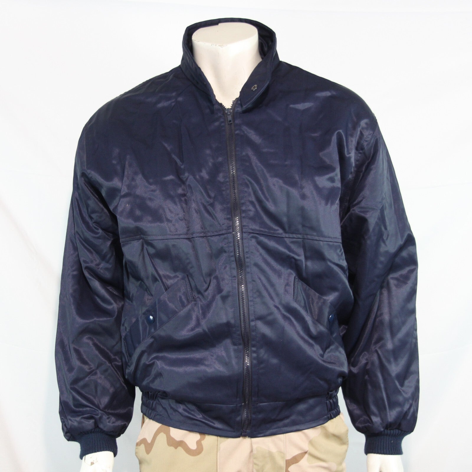 Genuine Surplus French Military Bomber Jacket Pilot Style Navy 44" (3211)