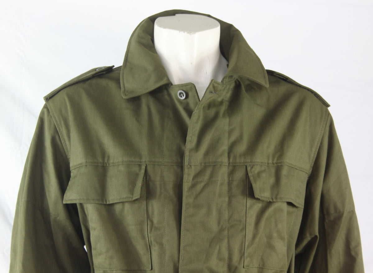 Genuine Surplus Czech Army Olive Canvas Parka Belted Unlined 44-46" (1413)