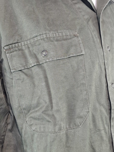 Genuine Surplus Belgian Army Press Stud Fasten Shirt Olive Green 38" (3413)