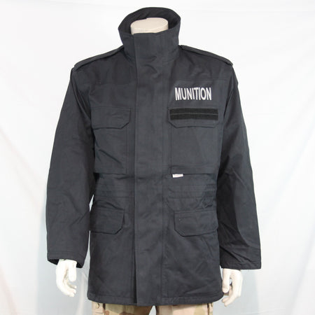 Genuine Surplus French Army Nomex Munitions Waterproof Jacket Black 40-42" (3212
