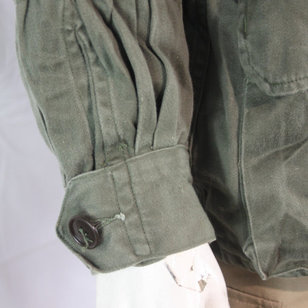 1960's Vintage Genuine Surplus French Army Jacket Cotton Olive G1 42-44" (4032)