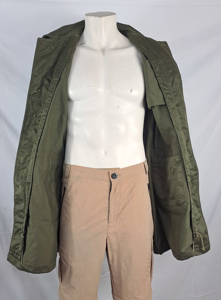 Genuine Surplus Czech Army Parka Unlined Olive Green Canvas No belt (1671)