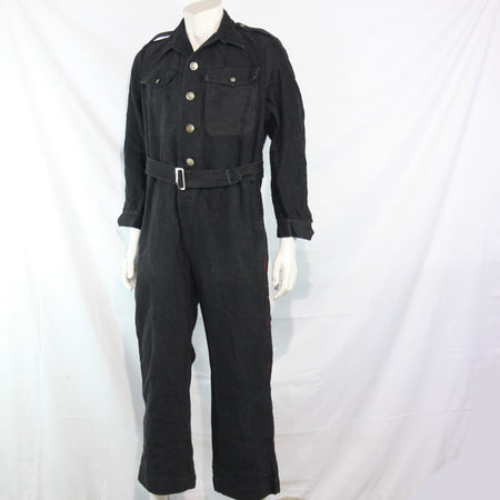 1950's Dutch Army Genuine Surplus Black Vintage Coverall Moleskin 40-42" (3499)