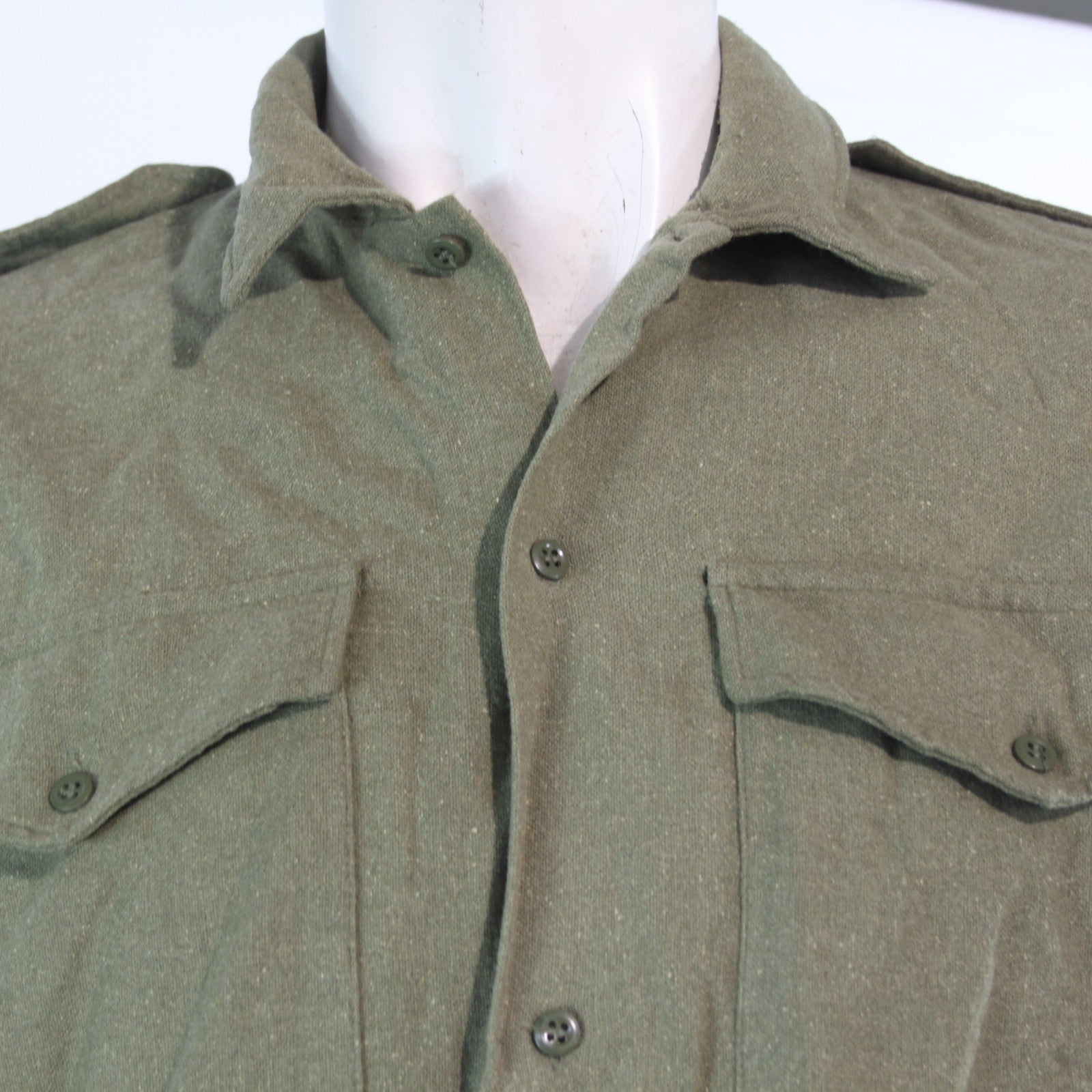 Genuine Surplus Vintage British Wool Shirt Olive (4262)