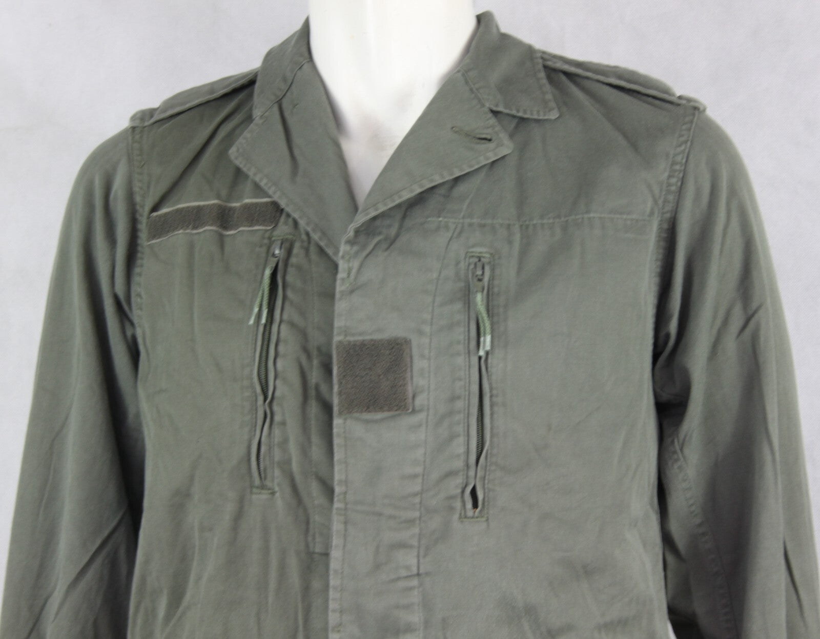 Genuine Surplus French Army F2  Vintage Combat Jacket Olive Green Canvas 3310