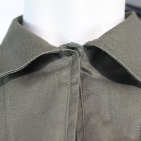 Genuine Surplus Overhead Military Shirt Olive Green Vintage  (4066)