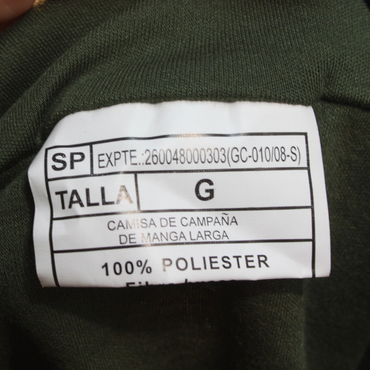 Spanish Army Thermal Top Genuine Surplus Zip Neck Military Long Sleeve (3821)