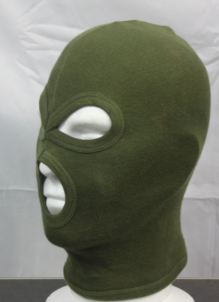Milcom Lightweight Cotton Balaclava Ideal For Bikers Cyclists Etc Olive Green