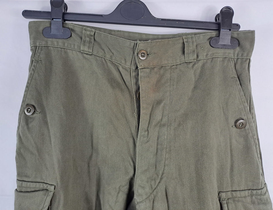 Genuine Surplus French Army Vintage S300 Olive Green Army Combat Trousers