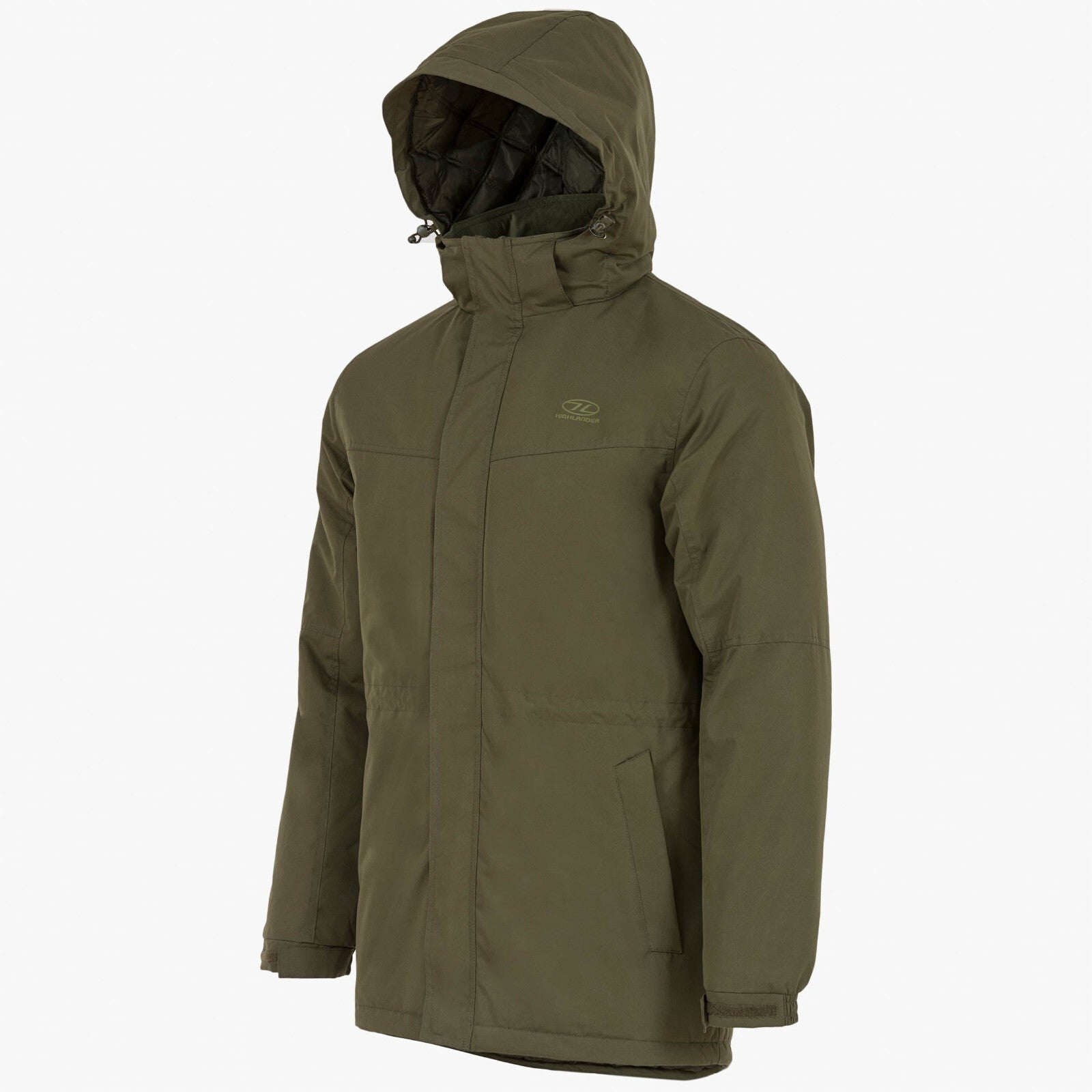 Highlander Boreas Winter Padded Jacket Black Olive Quilted Insulated