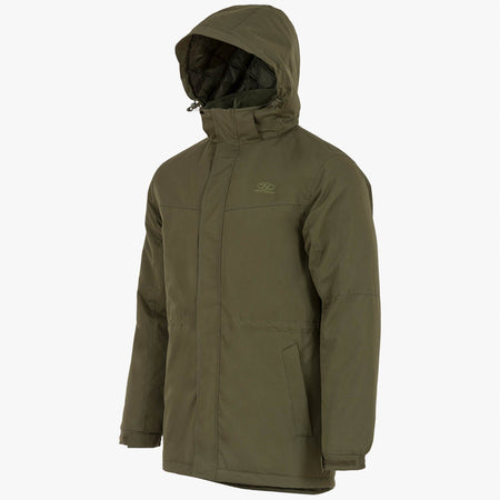 Highlander Boreas Winter Padded Jacket Black Olive Quilted Insulated