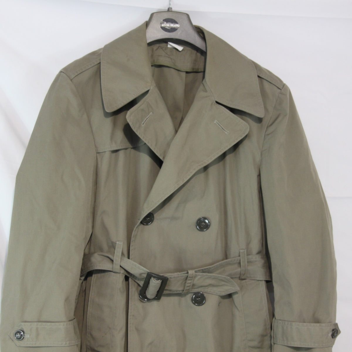 US Army Raincoat Trenchcoat Unlined Beige Genuine Surplus 38" Chest (4135)