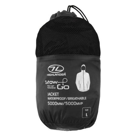 Stow and Go Waterproof Breathable Rain Jacket Light Weight pack away