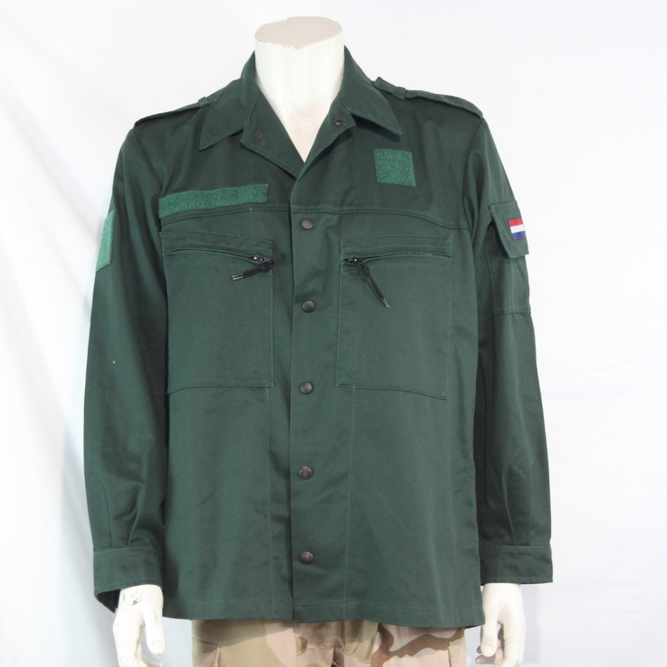 Dutch Army Military Work Shirt Green Heavyweight Genuine Surplus 40" (4131