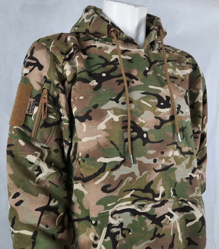 Kombat Tactical Hoodie BTP /Black  Tactical Military Pockets Cotton Rich Hooded 