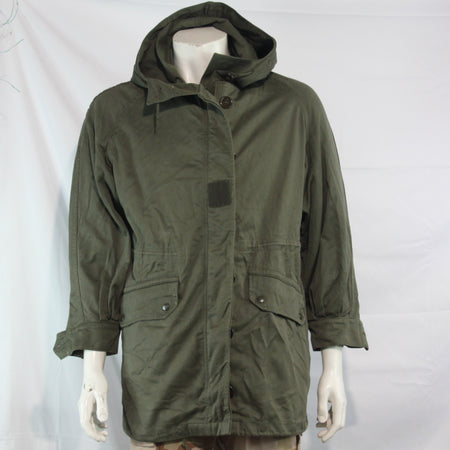 1980's French Army Fur Lined Parka Winter Genuine Surplus Olive 36-38" (3702)