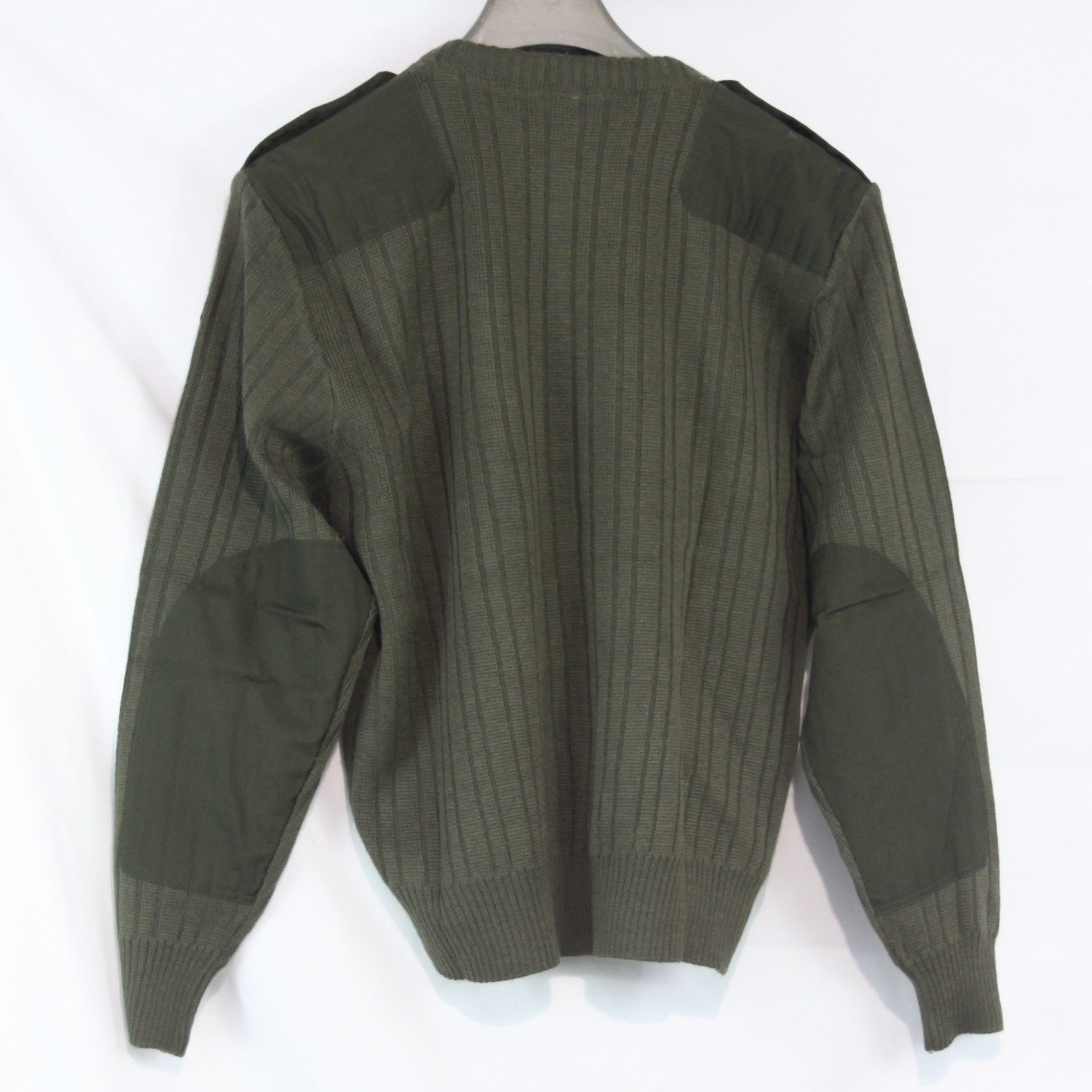 NEW Czech Army Khaki Green Jumper 50% Wool V-Neck 42-44" (4060)