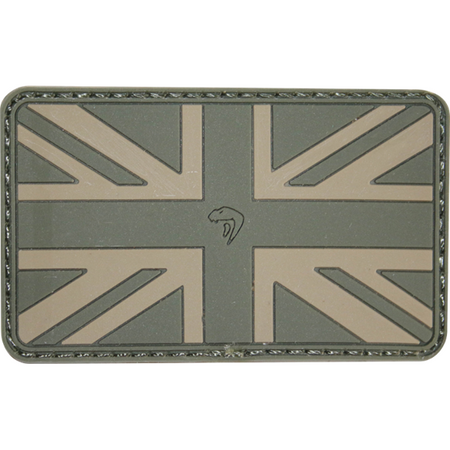Viper Subdued Rubber Union Jack Patch Tactical Patch Hook Loop Backed 45 x 72mm