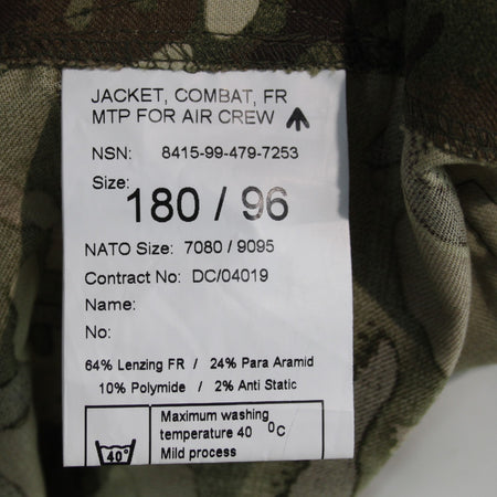 Genuine Surplus British RAF MTP Aircrew Aramid Mix Shirt Camouflage Jacket(3632)