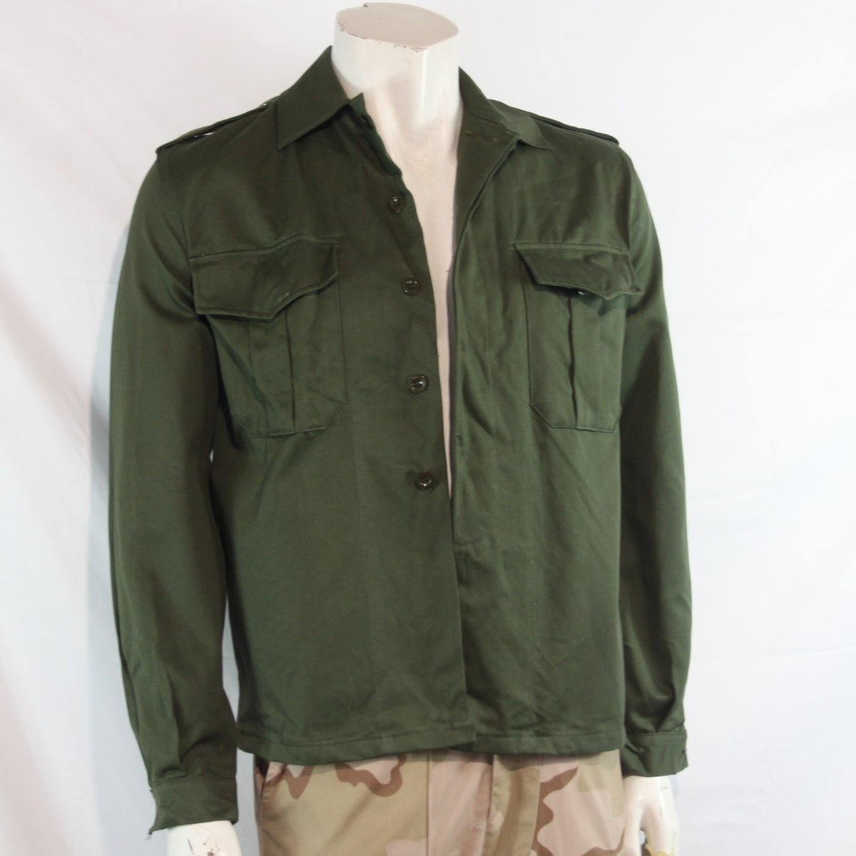 Genuine Surplus Belgian Army Working Dress Shirt Olive (4263)