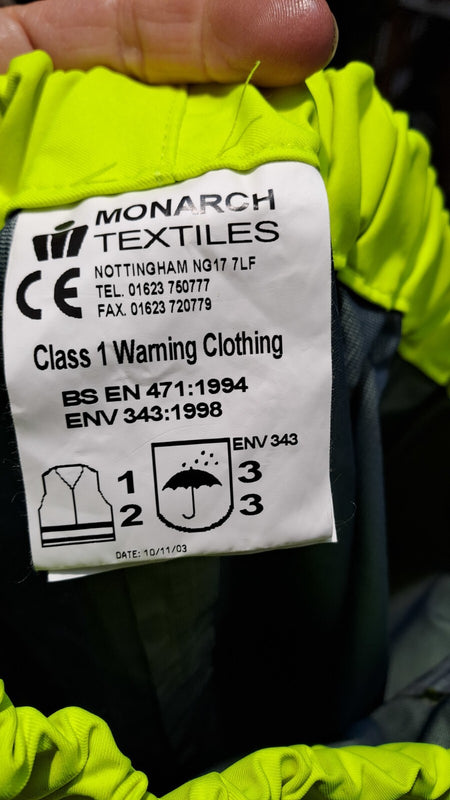 Genuine Surplus British Forces High Visibility Waterproof Overtrousers L (3069)